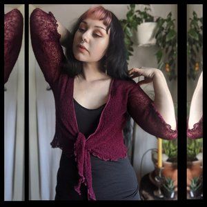 Stretchy Burgundy Cardigan